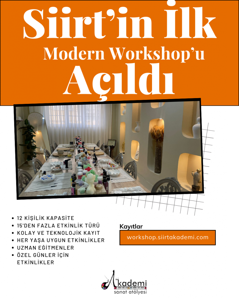 Siirt Akademi’den Sanatla Dolu Bir Adım: İlk Modern Workshop Açıldı!
